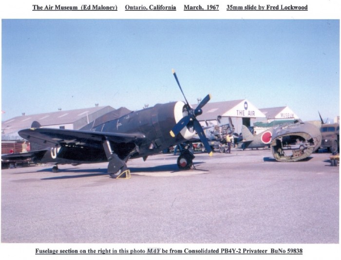 5 - fuelage section possibly from PB4Y-2 BuNo 59838 - The Air Museum - Ontario, CA 03-1967 b - Fred Lockwood.jpg