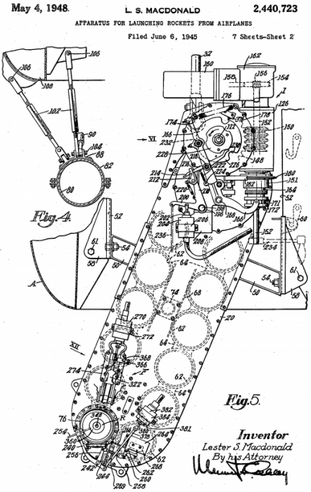 2,440,723 - Apparatus for Launching Rockets from Airplanes.png