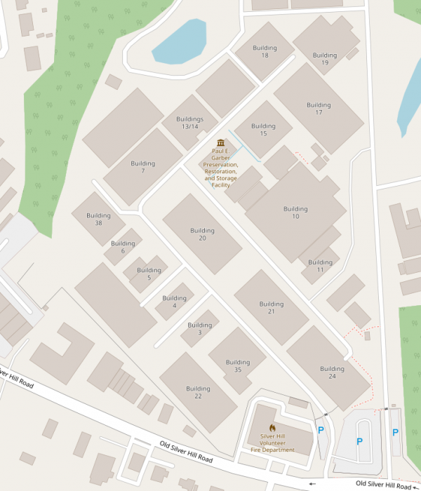 Paul E. Garber Preservation, Restoration, and Storage Facility Map.png