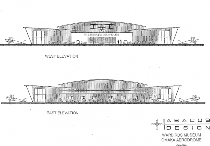 Warbirds Museum Omaka Aerodrome Elevations (Converted, Cropped, Reduced).png