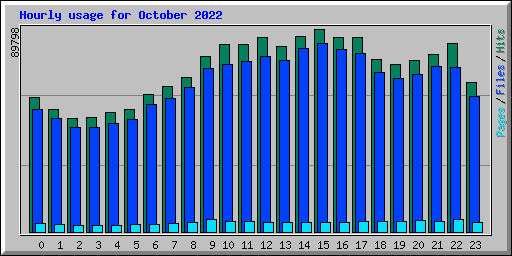 Hourly usage for October 2022