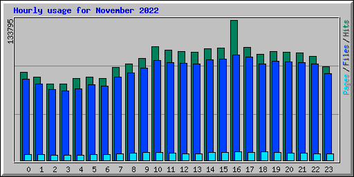 Hourly usage for November 2022