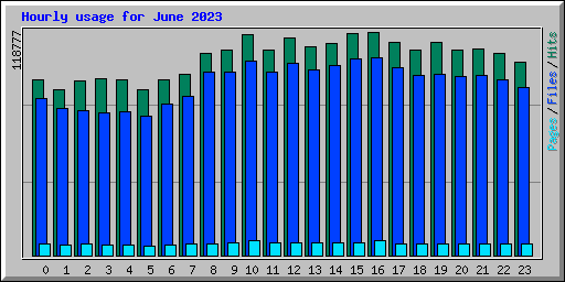 Hourly usage for June 2023