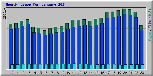 Hourly usage for January 2024