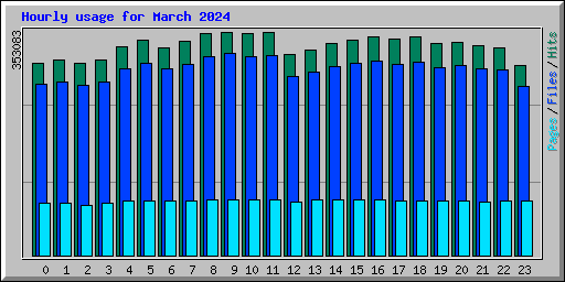 Hourly usage for March 2024