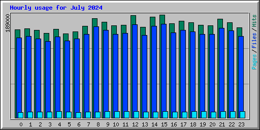 Hourly usage for July 2024