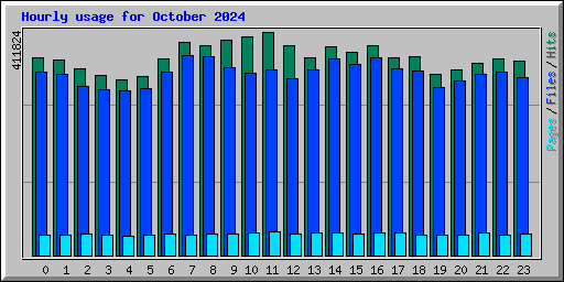 Hourly usage for October 2024